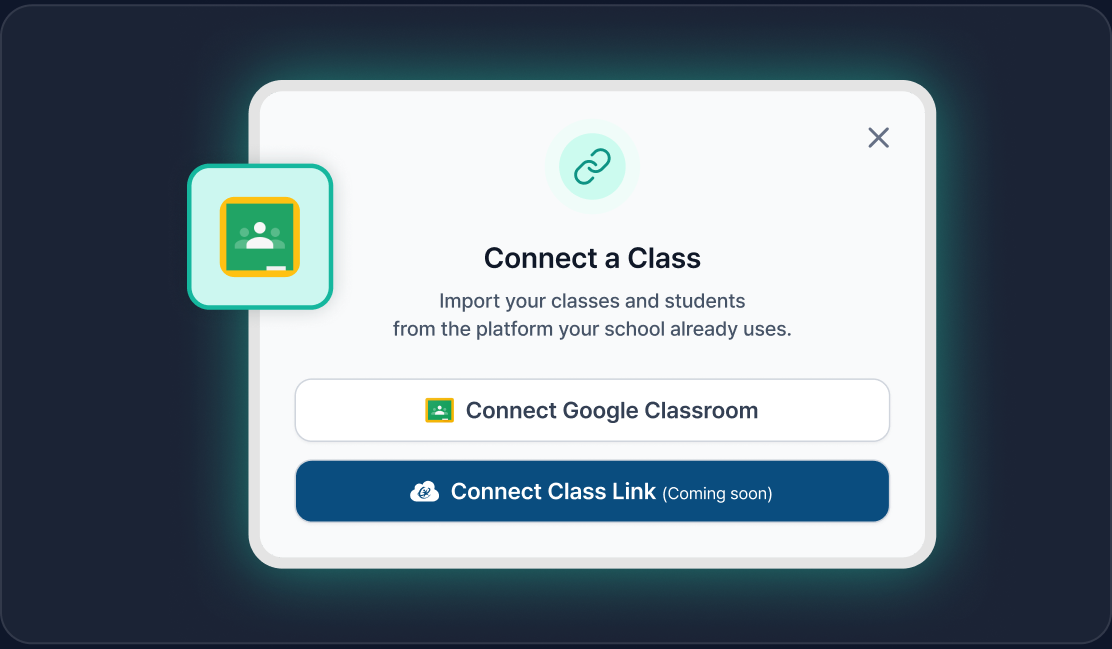 Google Classroom 연동 화면